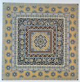 Load image into Gallery viewer, Dunhuang Caisson Ceiling Silk Scarf